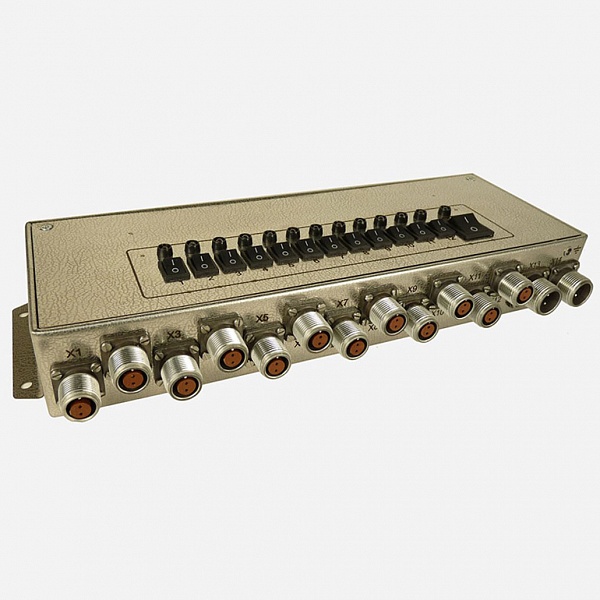 Коммутатор сигнально-отличительных фонарей КСОФ-901-12-1щ, 25,2 вольт, 12-ти канальный, щитовое исполнение